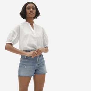 Everlane - The Split-Neck Puff-Sleeve Air Shirt